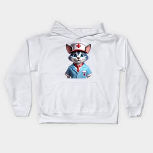 The Purr-fect Nurse Cat Kids Hoodie